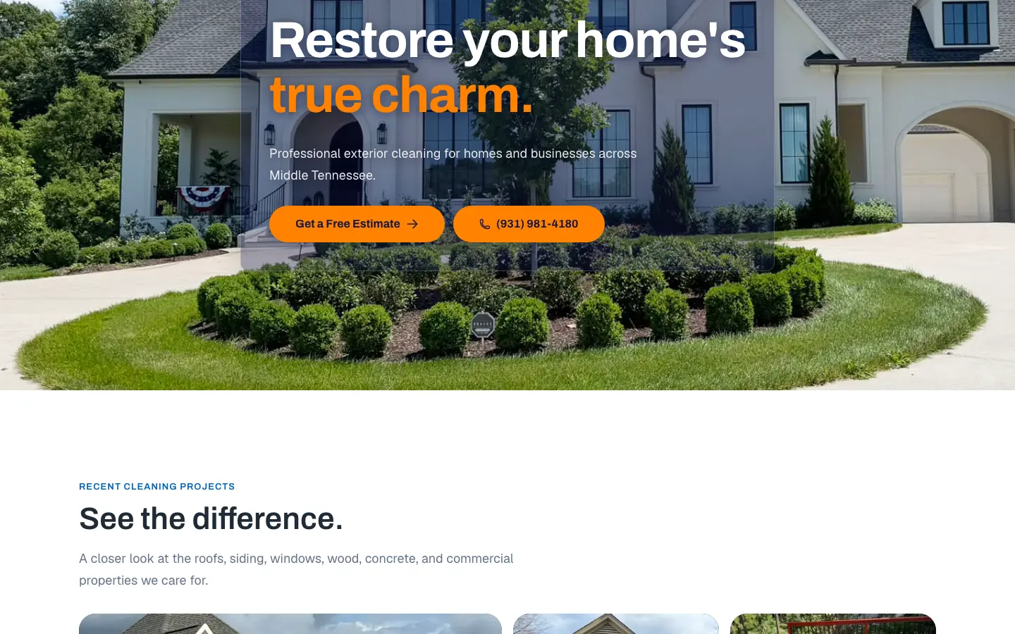 Integrity Pressure Washing residential service introduction