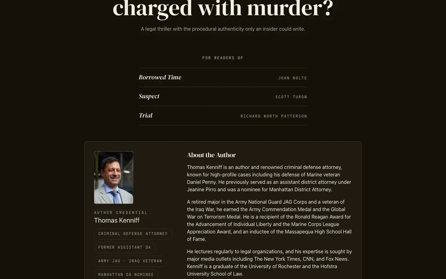 Tuxedo Park case narrative section